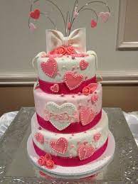 Valentines Birthday Cake By K Noelle Cakes Valentine Cake Valentines  gambar png