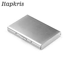 Maybe you would like to learn more about one of these? Stainless Steel Bank Credit Card Holder For Men Anti Protect Travel Id Cardholder Women Rfid Wallet Metal Case Porte Carte Card Id Holders Aliexpress