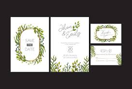botanical minimalist wedding invitation
