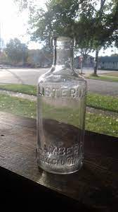 cork top glass listerine bottle