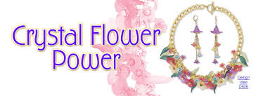 jewelry making article crystal flower