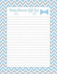 Print our free guest list tracker below! Printable Baby Shower Gift List Terat