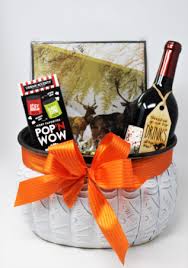 popcorn and a puzzle gift basket gift