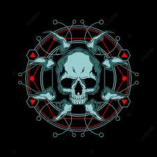 Their work is a visionary journey expressed through a variety of media including, painting, drawing, sculpture, digital art, jewellery, tattoo and photography. Skull And Bone Sacred Geometry Art Black Bone Png And Vector With Transparent Background For Free Download