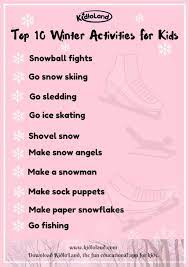 top 10 fun winter activities for kids