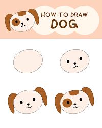 how to draw cute dog cartoon step by