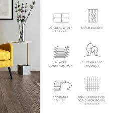 aspen flooring soft sand white oak 1 2 in t x 7 5 in w water resistant wire brushed engineered hardwood flooring 31 09 sqft case