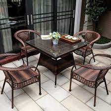 Simple Leisure Rattan Outdoor Table And