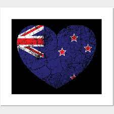 New Zealand Heart Flag Nz Ensign