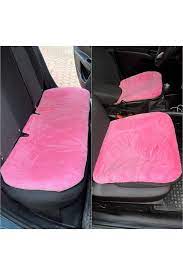 Pink Faux Fur Furry Car Seat Covers