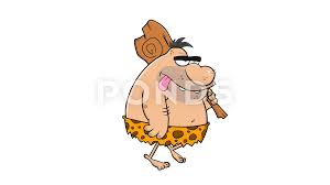 caveman funny cartoon character with
