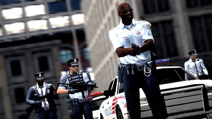Payday 2 - African American Police Officer Minecraft Skin
