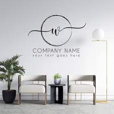 Company Name Logo Wall Decal Custom