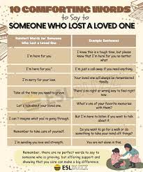 comfort words for someone who lost a