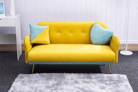 velvet loveseats sofa with 2 pillows