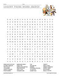 looney tunes word search free printable