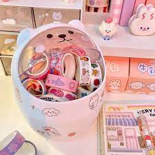 kawaii cute cartoon makeup storage box