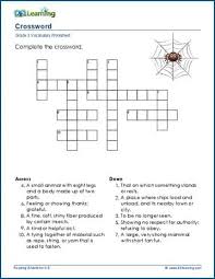 crossword puzzles for grade 3 k5 learning