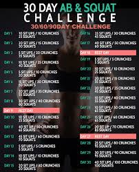 30 Day Ab Squat Challenge 306090 D