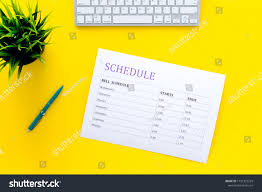 College School Schedule Lessons Bell Time Stock Photo Edit Now