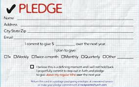 Pledge Cards For Churches Pledge Card Templates Card