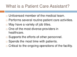 Learning About Patient Care Assistants