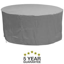 Round covers for outdoor furniture. Oxbridge Grey Large Round Waterproof Outdoor Garden Patio Set Furniture Cover For Sale Online Ebay
