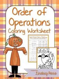 It is a coloring worksheet for kids. Order Of Operations With Integers Coloring Worksheet Order Of Operations Color Worksheets Middle School Math Resources