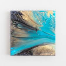 Turquoise Wall Art Abstract Painting