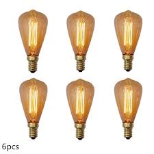 6pcs Lot Bulb Lamp Edison Reproduction 40 Watt E14 St48 Dimmable Incandescent Vintage Edison Light Bulb 40w Warm White 220 240v Incandescent Bulbs Aliexpress