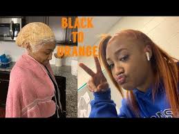 A wide variety of black orange hair options are available to you, such as hair extension type, hair grade, and virgin hair. Dying My Hair From Black To Orange Natural Hair Saria Raine Youtube