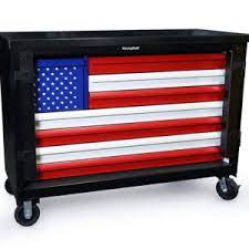 american flag tool cart with 7 gauge