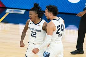 The memphis grizzlies are an american basketball team competing in the western conference southwest division of the nba. Morant Shines As Grizzlies Oust Warriors To Grab Playoff Eighth Seed