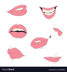 outline lips drawing royalty free
