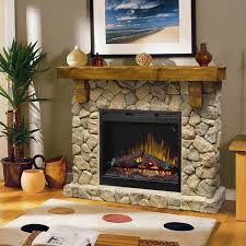 Faux Stone Electric Fireplace