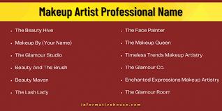 best makeup artist business names ideas