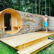 how to build an outdoor sauna for two