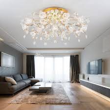 Modern Living Room Crystal Lamp Ceiling