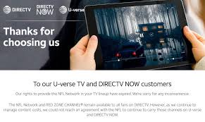 At&t tv now does not offer a way to subscribe to nfl redzone. Directv Now Loses Its Access To The Nfl Network Whattowatch