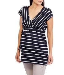 Oh Mamma Maternity Cap Sleeve Surplice Top Perfect For Nursing Available In Plus Sizes