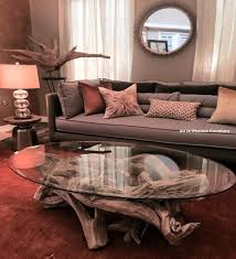 A vintage driftwood distressed coffee table from mexico with round metal studs. Large Artificial Tree Wood Table All Drift Wood Furniture