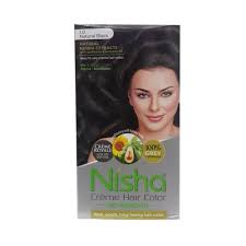 nisha natural black hair color cream