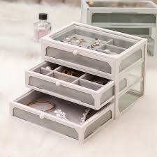 White Glass Top Jewelry Box Box Of