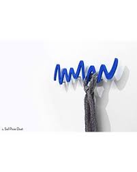 These practical and modern hooks are versatile and look good even when not in use. Shop Deals On Modern Decorative Wall Hook Blue Zick Zack Coat Rack Wall Mount Acrylic Rack Wall Hanger Deco Coat Rack