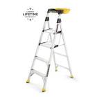 5.5 ft. 300 lbs. Capacity Aluminum Dual-Platform Hybrid Ladder (10 ft. Reach) with Project Bucket GLX-5BC Gorilla Ladders