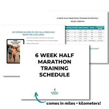 half marathon training program 6 weeks