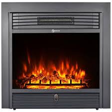 Clihome 28 5 In Classic Built In Or Wall Mounted Direct Vent Electric Fireplace Insert