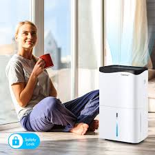 5500 Sq Ft Portable Dehumidifier For Home Basements 100 Pint Dehumidifier With Smart App Alexa Control And Drain Hose