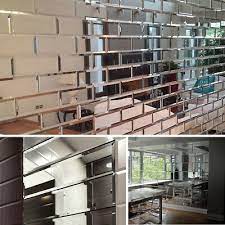 44pcs clear bevelled mirror wall tile