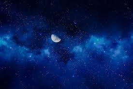 moon night stars sky full moon hd